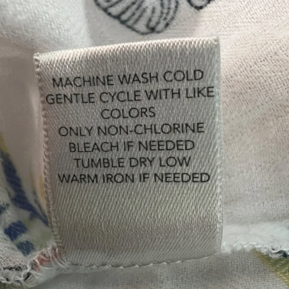 CJ Banks Bird Print Gauzy Button Shirt Womens 3X Novelty Beach Coastal Nautical - Picture 10 of 11